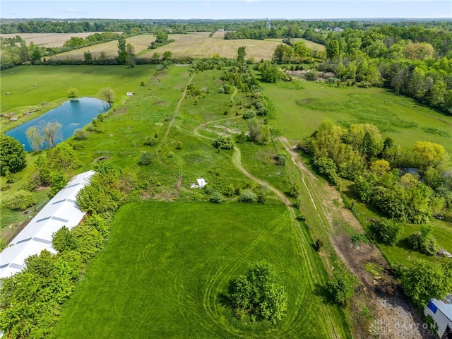 overview of rural landscape featuring a large body of water