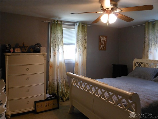 8189 Oakes Rd, Arcanum, OH 45304 - carpeted bedroom featuring ceiling fan