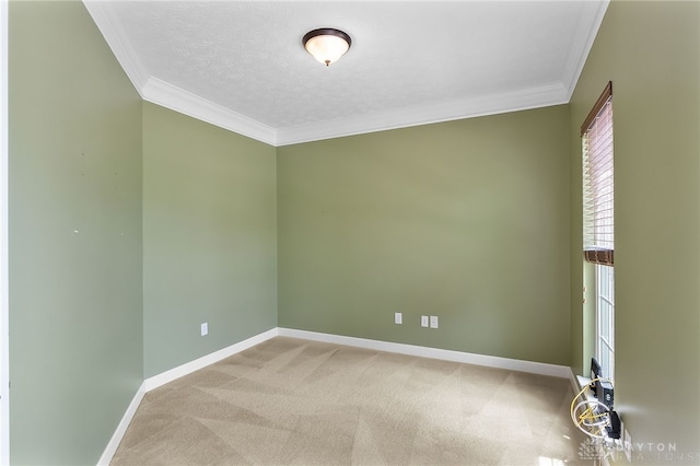 9378 Oak Brook Dr, Clearcreek Twp, OH 45458 - empty room with baseboards, crown molding, and light colored carpet