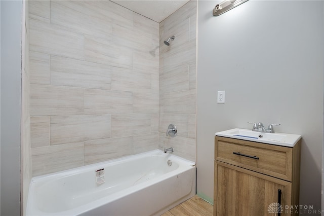 18241826 W Grand Ave, Dayton, OH 45402 - bathroom with shower / bath combination, vanity, and wood finished floors