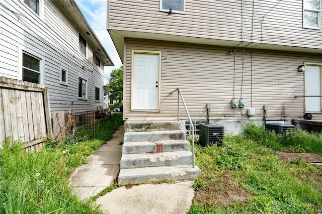 18241826 W Grand Ave, Dayton, OH 45402 - entrance to property with fence and central AC unit