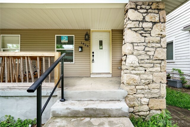 18241826 W Grand Ave, Dayton, OH 45402 - view of exterior entry with a porch