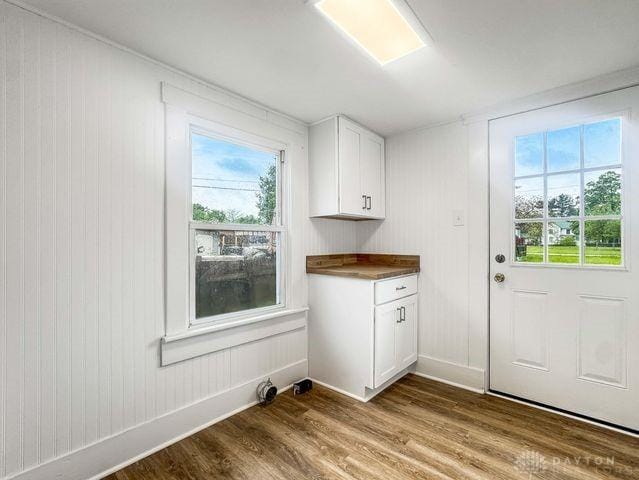 244 Windsor Ave, Urbana, OH 43078 - washroom featuring wood finished floors, baseboards, and healthy amount of natural light