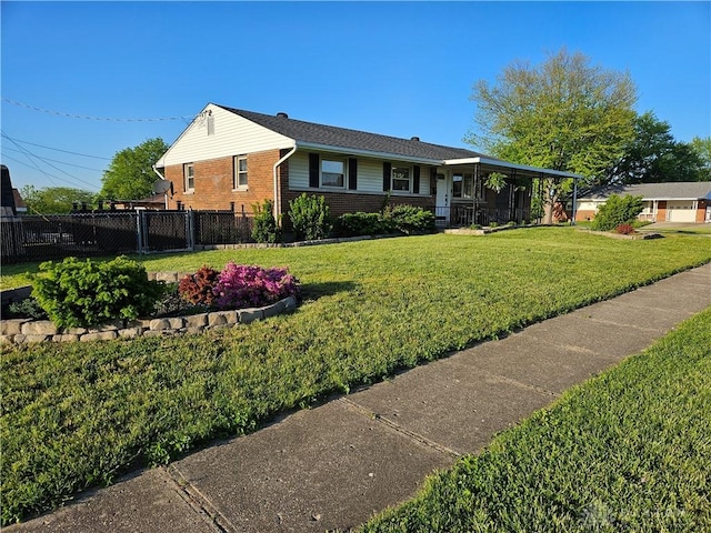 5107 Christy Ave, Dayton, OH 45431 - ranch-style house with brick siding and a porch