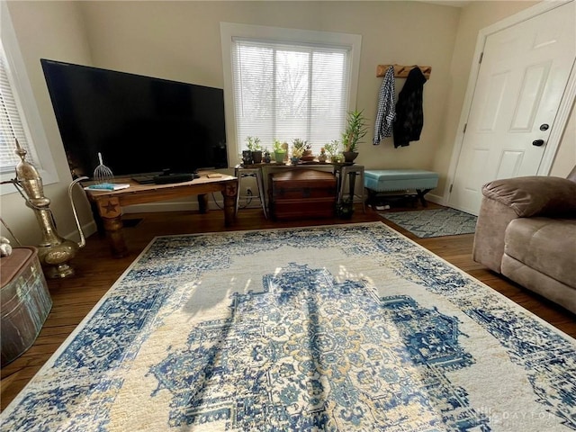 12 Harshman St, Brookville, OH 45309 - living room with wood finished floors and baseboards