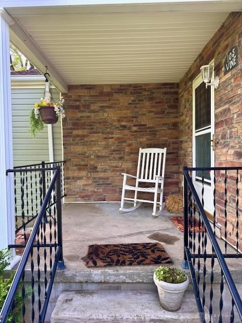 balcony with covered porch