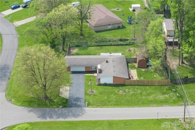 view from above of property