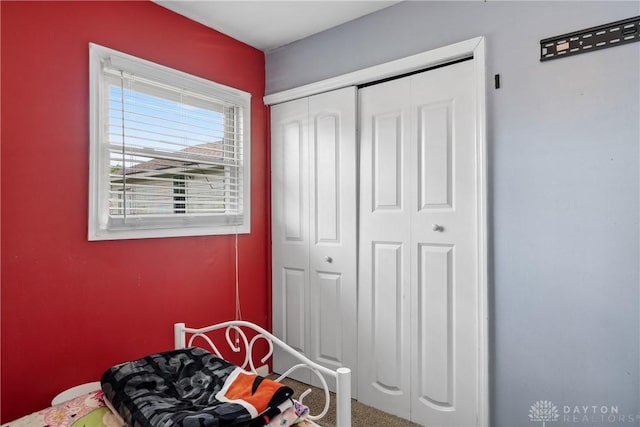 bedroom with a closet