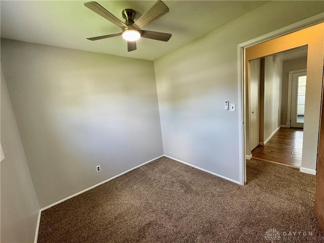 4832 Barnhart Ave, Dayton, OH 45432 - carpeted empty room with baseboards and a ceiling fan
