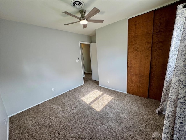 4832 Barnhart Ave, Dayton, OH 45432 - unfurnished bedroom featuring carpet floors, a ceiling fan, baseboards, and a closet