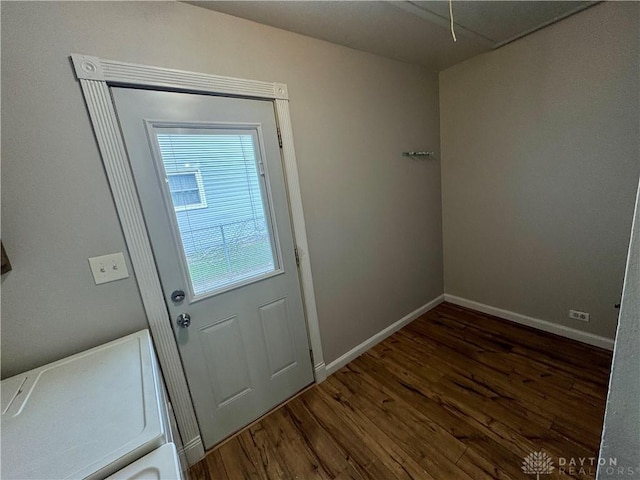 4832 Barnhart Ave, Dayton, OH 45432 - doorway to outside featuring wood finished floors and baseboards
