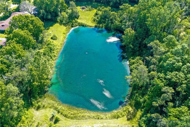 drone / aerial view of a large body of water