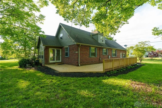 2182 La Grange Rd, Beavercreek, OH 45431 - back of property with brick siding, a yard, and a patio area