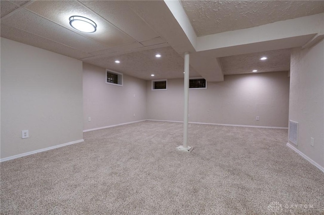 2182 La Grange Rd, Beavercreek, OH 45431 - finished basement with carpet flooring and recessed lighting