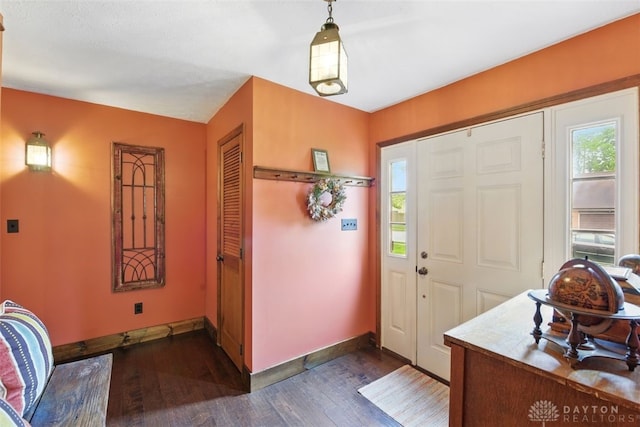 3405 Sherman Ave, Middletown, OH 45044 - foyer featuring dark wood-type flooring and baseboards
