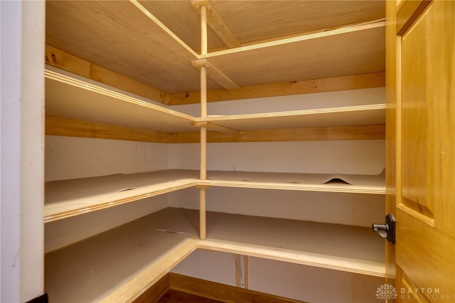 view of storage area