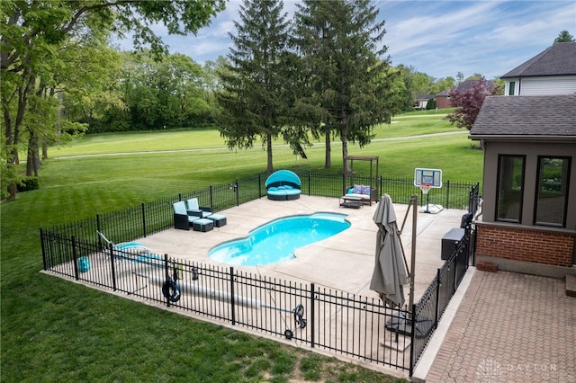 view of pool with a patio area