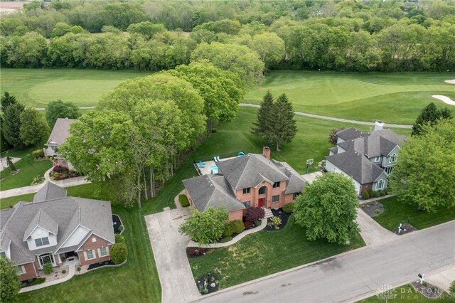 aerial view of a local golf course