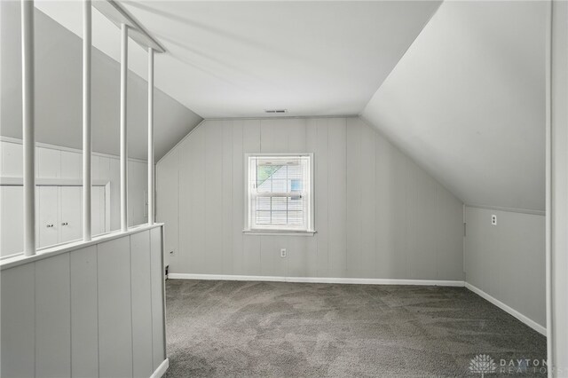 2917 California Ave, Dayton, OH 45419 - bonus room featuring carpet floors, lofted ceiling, and baseboards