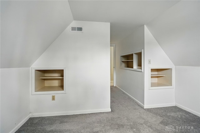 2917 California Ave, Dayton, OH 45419 - additional living space featuring built in features, carpet, vaulted ceiling, and baseboards
