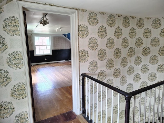 465 W Staunton Rd, Troy, OH 45373 - corridor featuring wood finished floors and track lighting