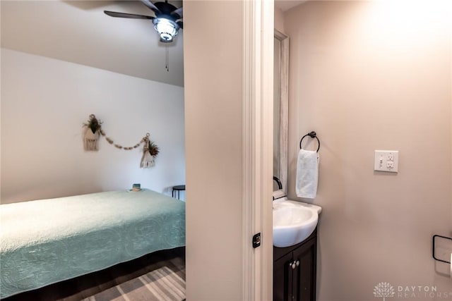 320 N Mechanic St, Lebanon, OH 45036 - bedroom with a sink and ceiling fan