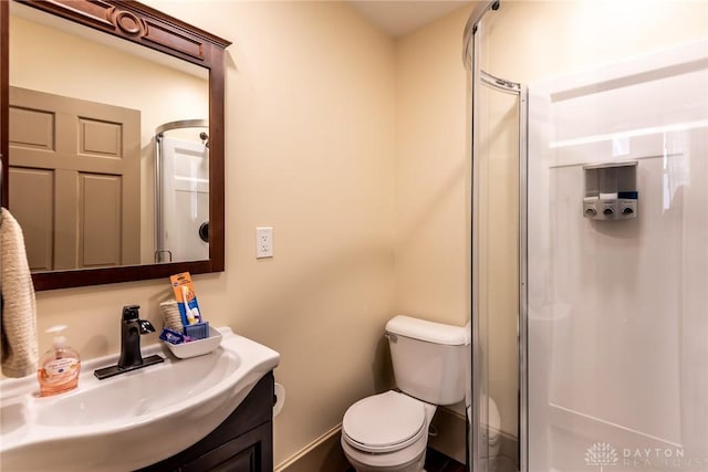 320 N Mechanic St, Lebanon, OH 45036 - full bathroom with toilet, a stall shower, and vanity