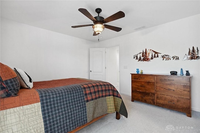 4061 Woodland Ridge Ct, Bellbrook, OH 45440 - bedroom featuring carpet, ceiling fan, and baseboards