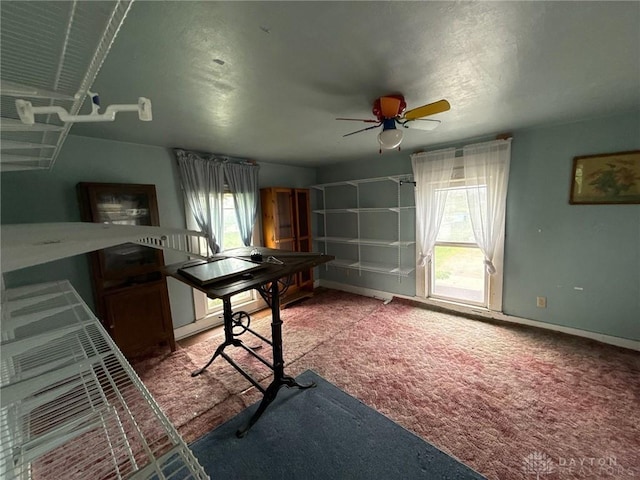 318 E Main St, Bradford, OH 45308 - office featuring light colored carpet, a ceiling fan, and baseboards