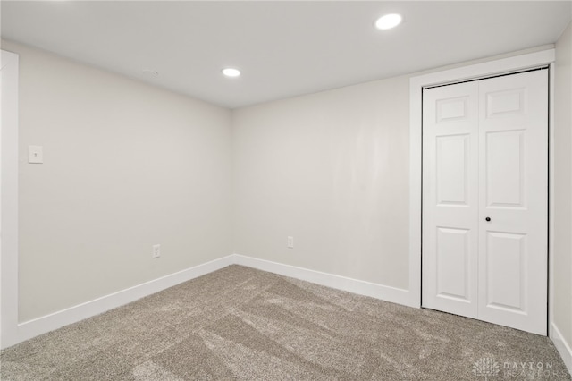 235 N Delmar Ave, Dayton, OH 45403 - basement with carpet flooring, baseboards, and recessed lighting
