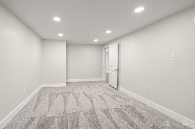 235 N Delmar Ave, Dayton, OH 45403 - spare room with recessed lighting, carpet flooring, and baseboards