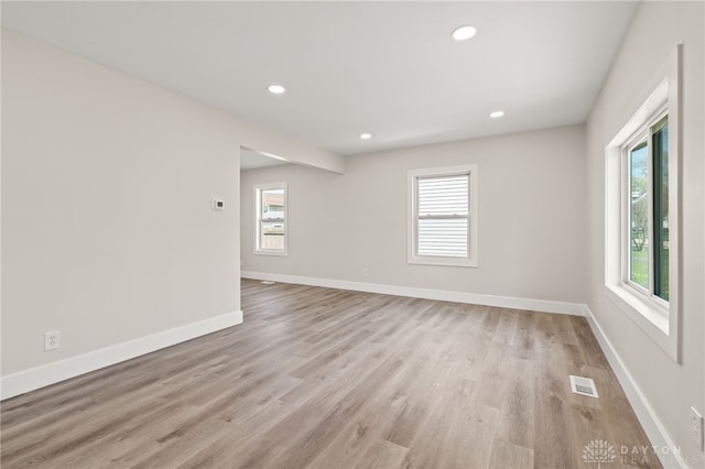 235 N Delmar Ave, Dayton, OH 45403 - spare room featuring light wood finished floors, baseboards, and recessed lighting