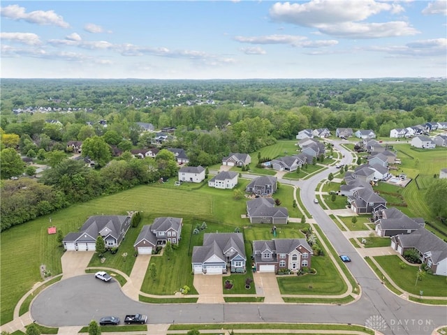 aerial view of residential area