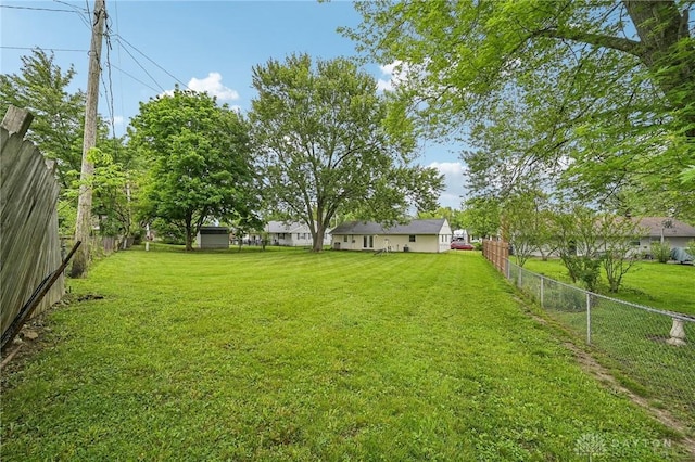 view of fenced backyard
