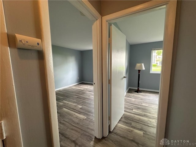 5700 Coach Dr Unit B, Kettering, OH 45440 - corridor with wood finished floors and baseboards