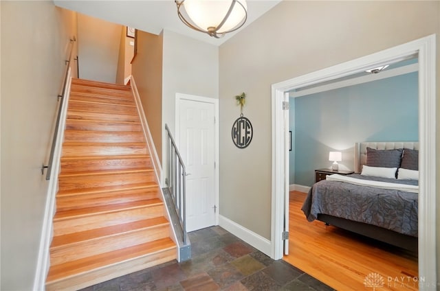 2731 Cleinview Ave Unit 2, Cincinnati, OH 45206 - stairs with stone tile floors and baseboards