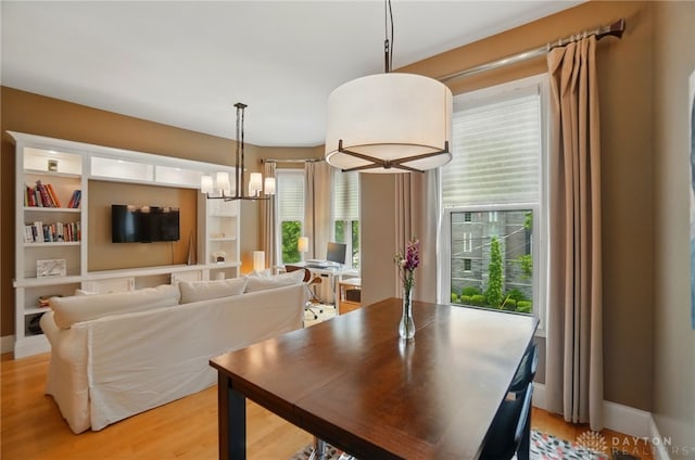2731 Cleinview Ave Unit 2, Cincinnati, OH 45206 - dining space featuring a chandelier and light wood-style floors