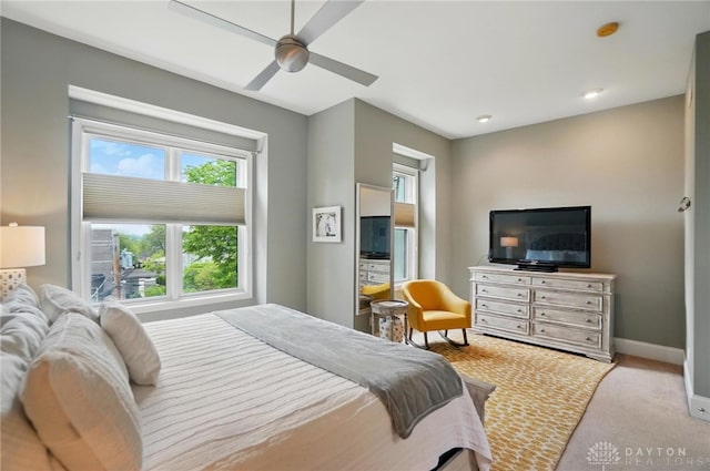 2731 Cleinview Ave Unit 2, Cincinnati, OH 45206 - carpeted bedroom featuring baseboards and a ceiling fan