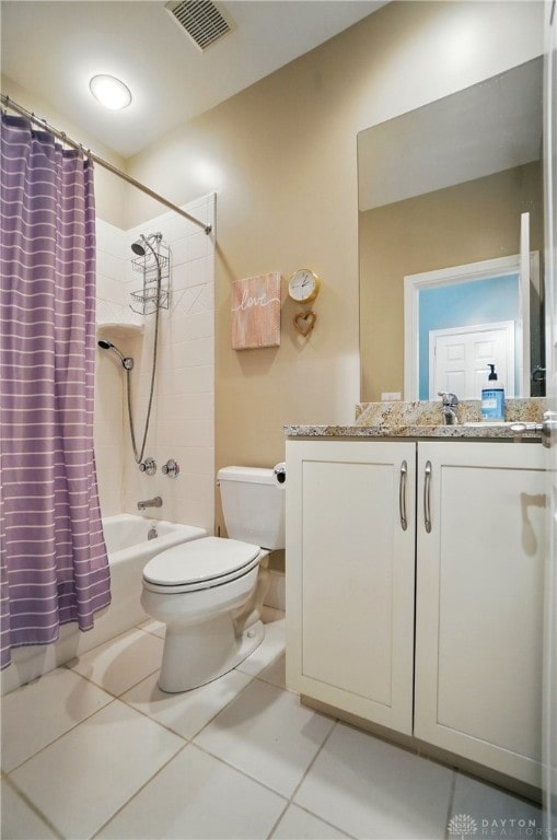 2731 Cleinview Ave Unit 2, Cincinnati, OH 45206 - full bath with tile patterned flooring, toilet, shower / bathtub combination with curtain, and vanity