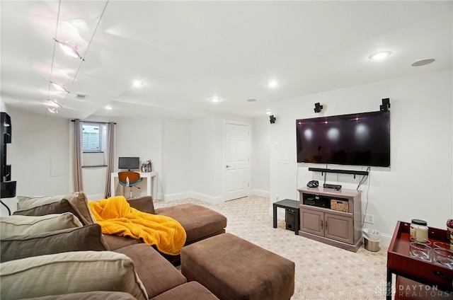 2731 Cleinview Ave Unit 2, Cincinnati, OH 45206 - living area featuring recessed lighting, carpet floors, and baseboards