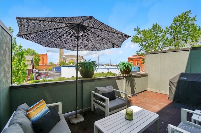 2731 Cleinview Ave Unit 2, Cincinnati, OH 45206 - view of patio featuring a balcony and area for grilling