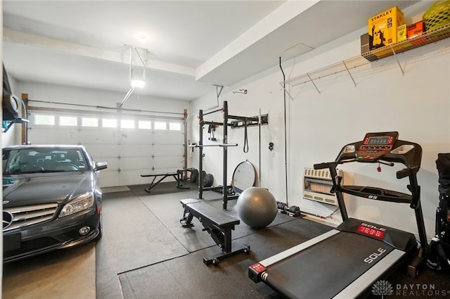 2731 Cleinview Ave Unit 2, Cincinnati, OH 45206 - exercise room with heating unit and a garage