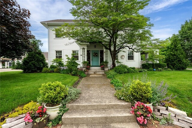 65 N Central Ave, Fairborn, OH 45324 - view of front of home with a front lawn