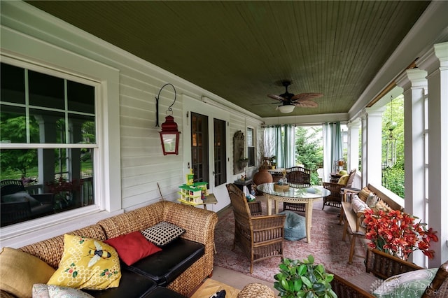 65 N Central Ave, Fairborn, OH 45324 - sunroom featuring wood ceiling
