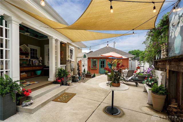 65 N Central Ave, Fairborn, OH 45324 - view of patio with an outbuilding