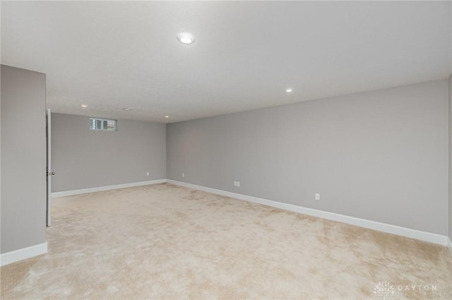 3631 Capitol Ave, Mason, OH 45040 - unfurnished room with baseboards, light colored carpet, and recessed lighting