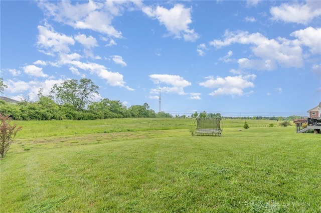 3631 Capitol Ave, Mason, OH 45040 - view of green lawn featuring a view of rural / pastoral area and a trampoline