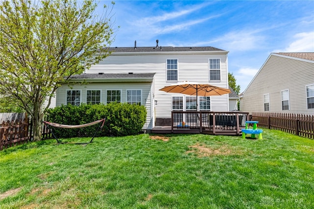 350 Mcdaniels Ln, Springboro, OH 45066 - rear view of property with a wooden deck