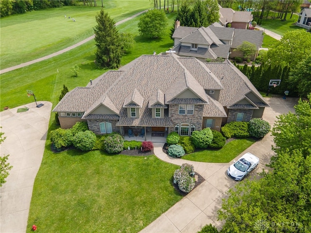 view from above of property