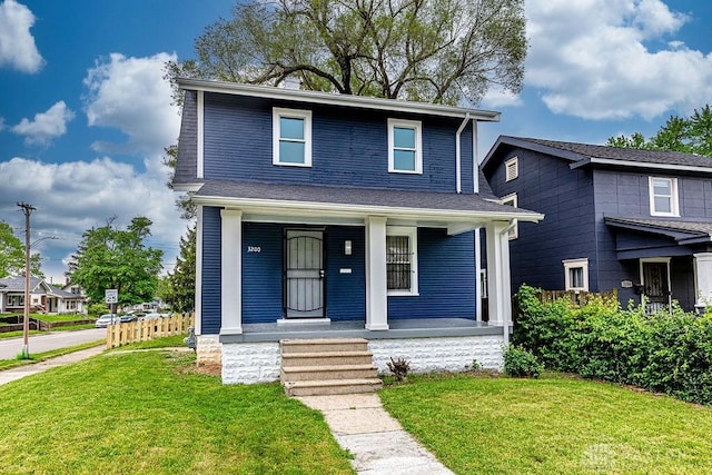 3200 Hoover Ave, Dayton, OH 45402 - traditional style home with a porch and a front yard